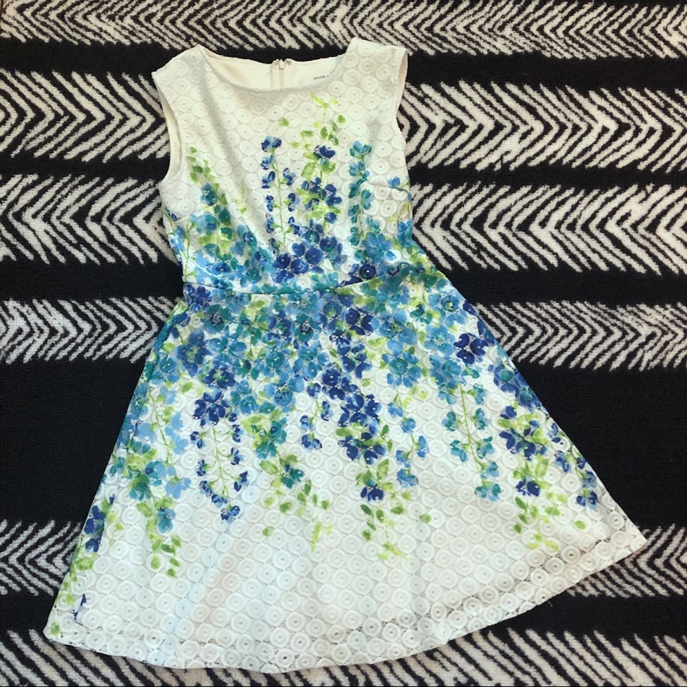 Floral Lace Knee Length Dress